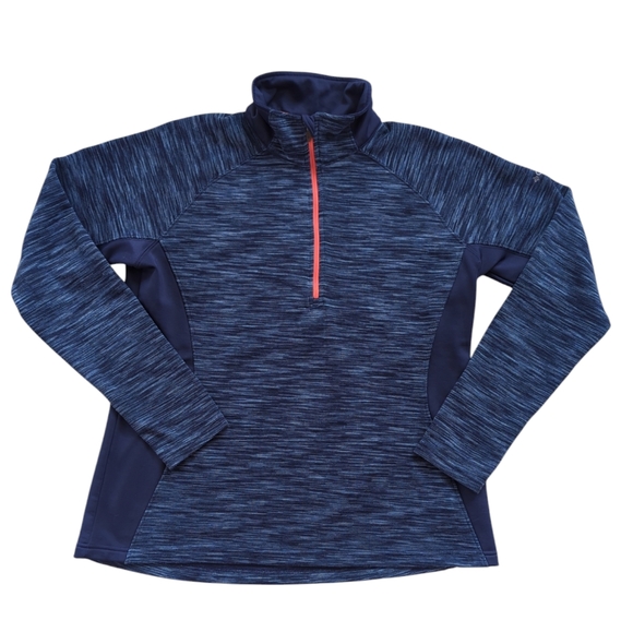 Columbia Sportswear Co. Quarter Zip Striped Long Sleeve Sweatshirt XL Blue - Picture 11 of 14